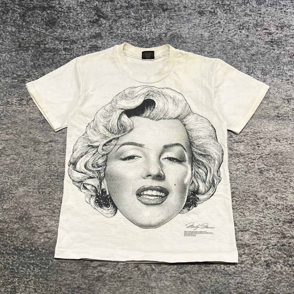 Vintage 90s Marilyn Monroe WM. Harrison Big Face T Shirt Mens Medium White 1994